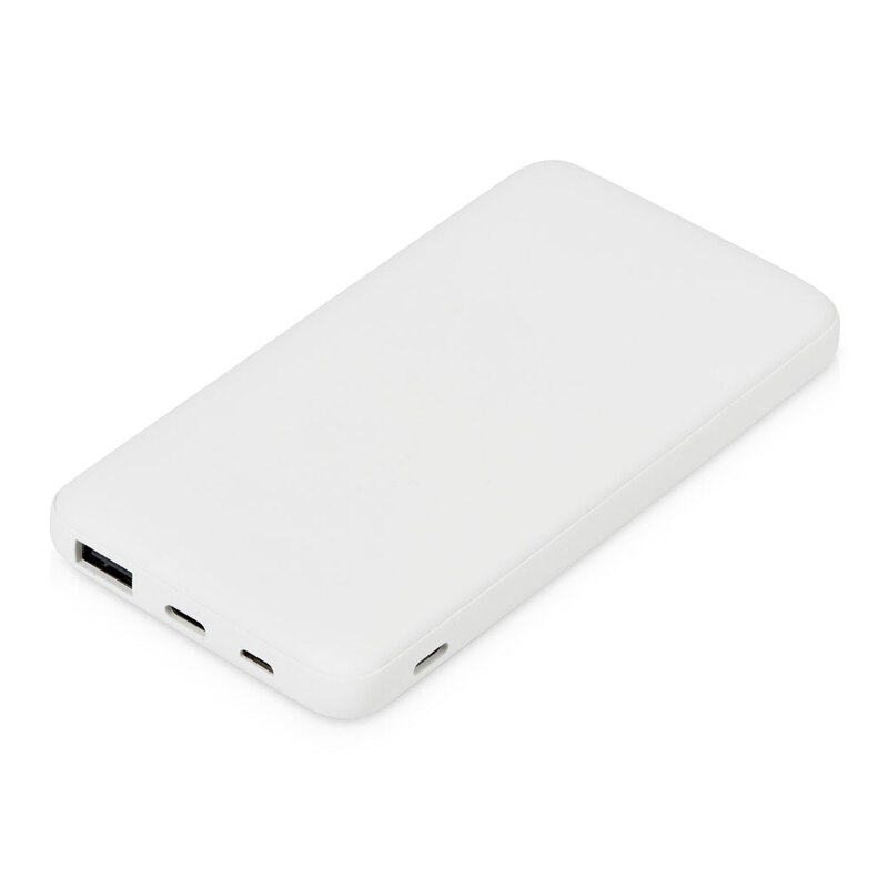Внешний аккумулятор "Powerbank C2", 10000 mAh, белый с логотипом