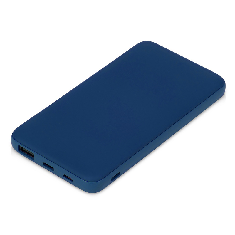Внешний аккумулятор "Powerbank C2", 10000 mAh темно-синий с логотипом