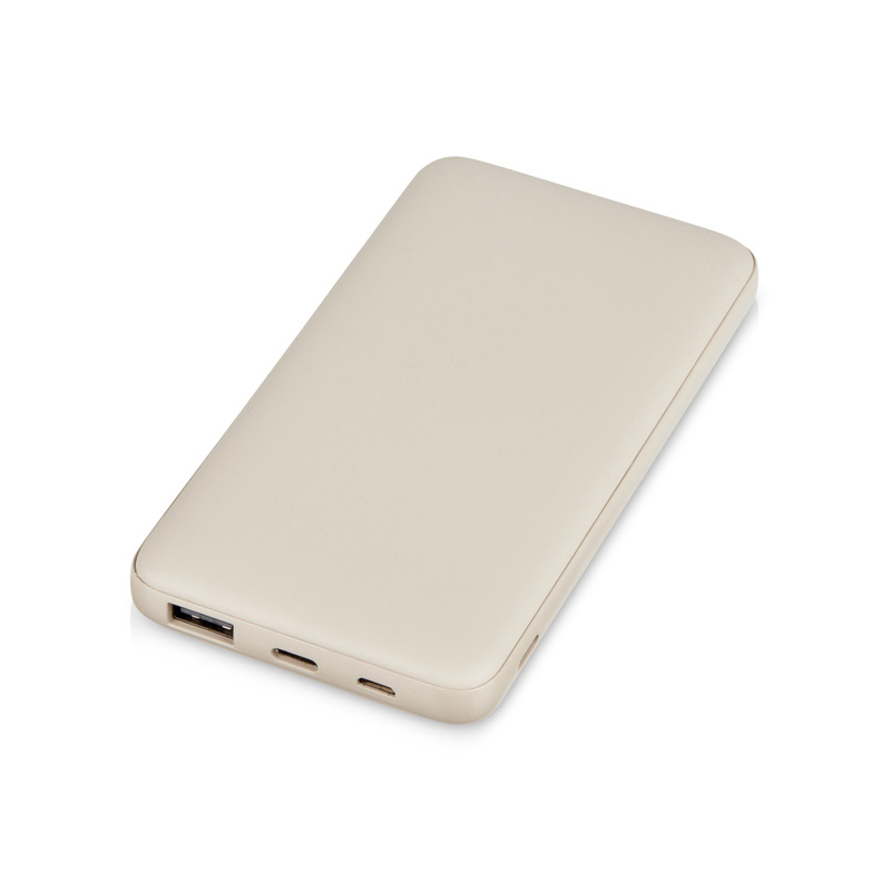 Внешний аккумулятор "Reserve Pro", 10 000 mah, бежевый с логотипом