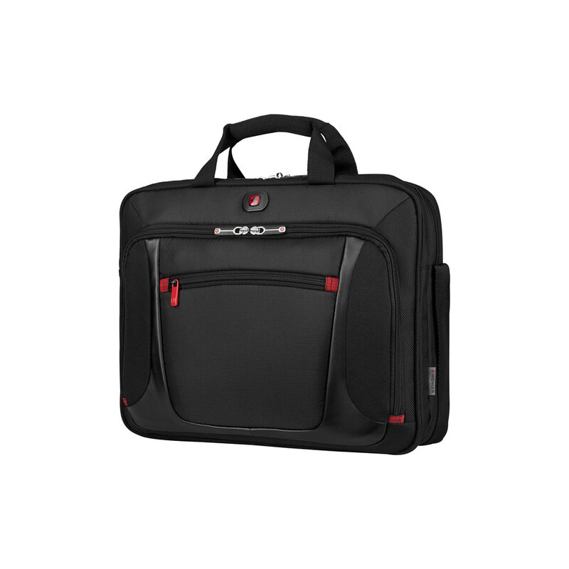 Портфель для ноутбука 15'' WENGER Sensor, черный, полиэстер/ПВХ, 40 x 15 x 33 см, 9 л с логотипом