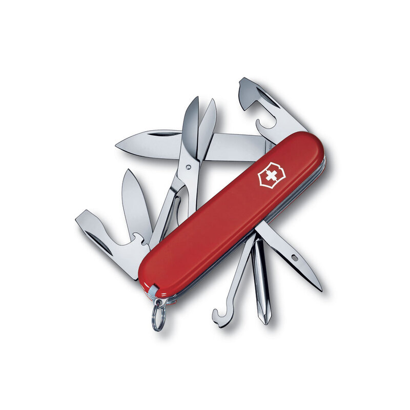 Нож перочинный VICTORINOX Super Tinker, 91 мм, 14 функций, красный с логотипом
