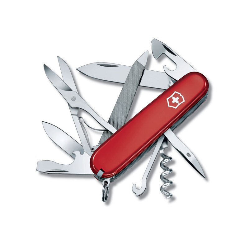 Нож перочинный VICTORINOX Mountaineer, 91 мм, 18 функций, красный с логотипом