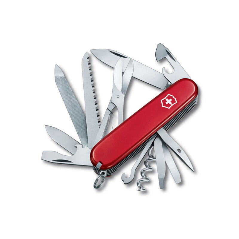 Нож перочинный VICTORINOX Ranger, 91 мм, 21 функция, красный с логотипом