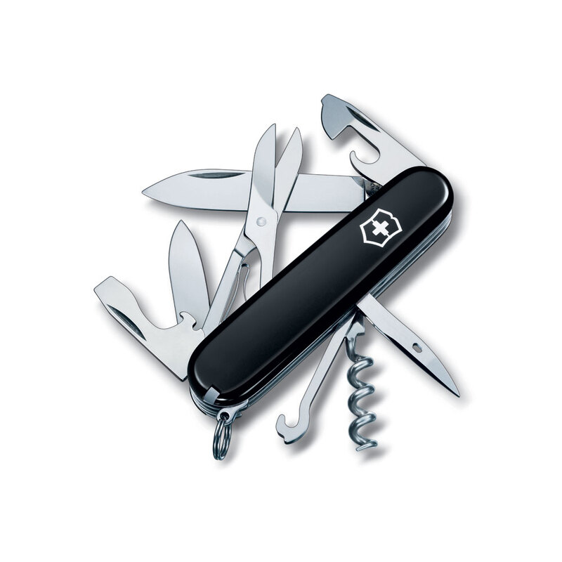Нож перочинный VICTORINOX Climber, 91 мм, 14 функций, чёрный с логотипом