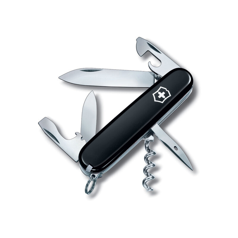 Нож перочинный VICTORINOX Spartan, 91 мм, 12 функций, чёрный с логотипом