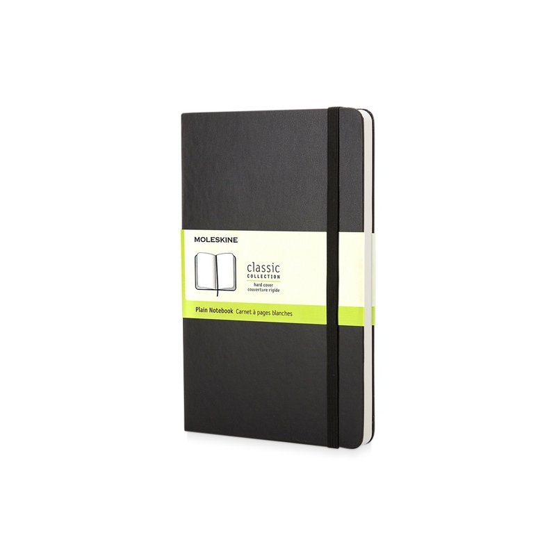 Записная книжка Moleskine Classic (нелинованный) в твердой обложке, Pocket (9x14см), черный с логотипом