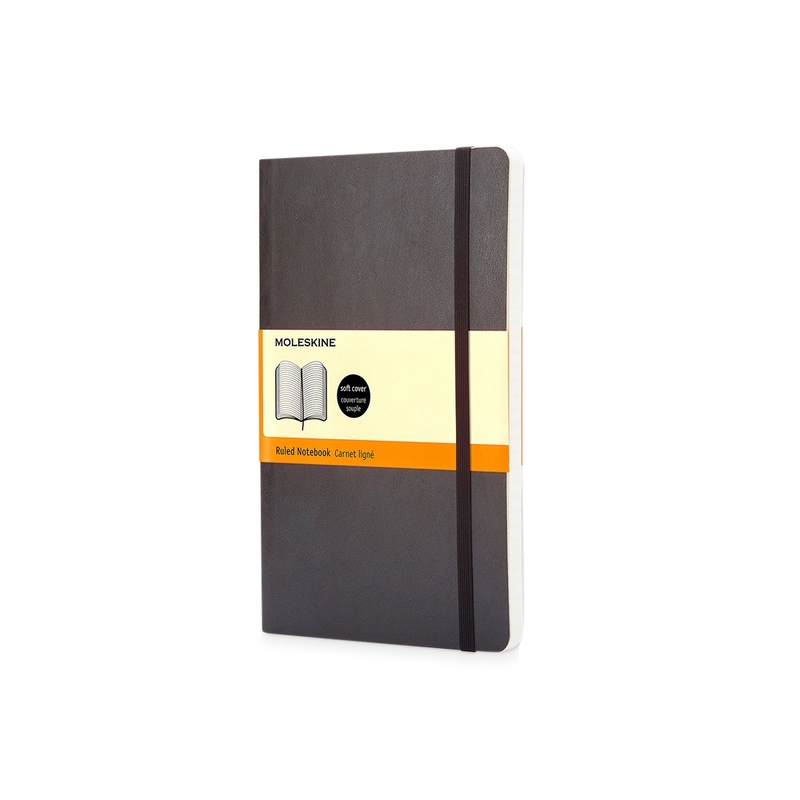 Записная книжка Moleskine Classic Soft (в линейку), Pocket (9х14 см), черный с логотипом