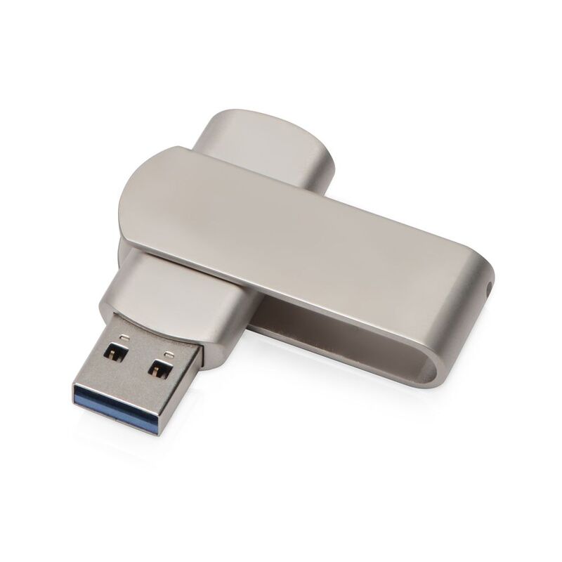 USB-флешка 2.0 на 16 Гб «Setup», серебристый с логотипом