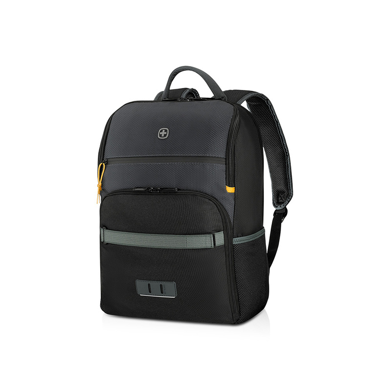 Рюкзак WENGER Move 16", чёрный, переработанный ПЭТ, 33 x 19 x 44 см, 22 л с логотипом