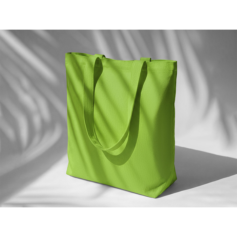 Сумка из хлопка «Carryme 105», зеленое яблоко с логотипом