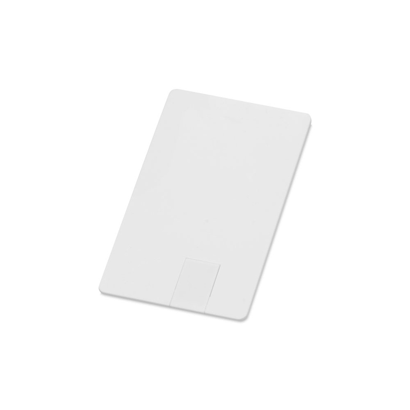 Флеш-карта USB 2.0 16 Gb в виде пластиковой карты "Card", белый с логотипом