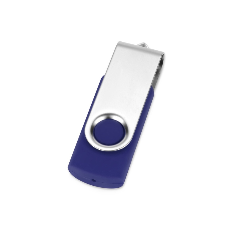Флеш-карта USB 2.0 8 ГБ «Квебек», синий с логотипом