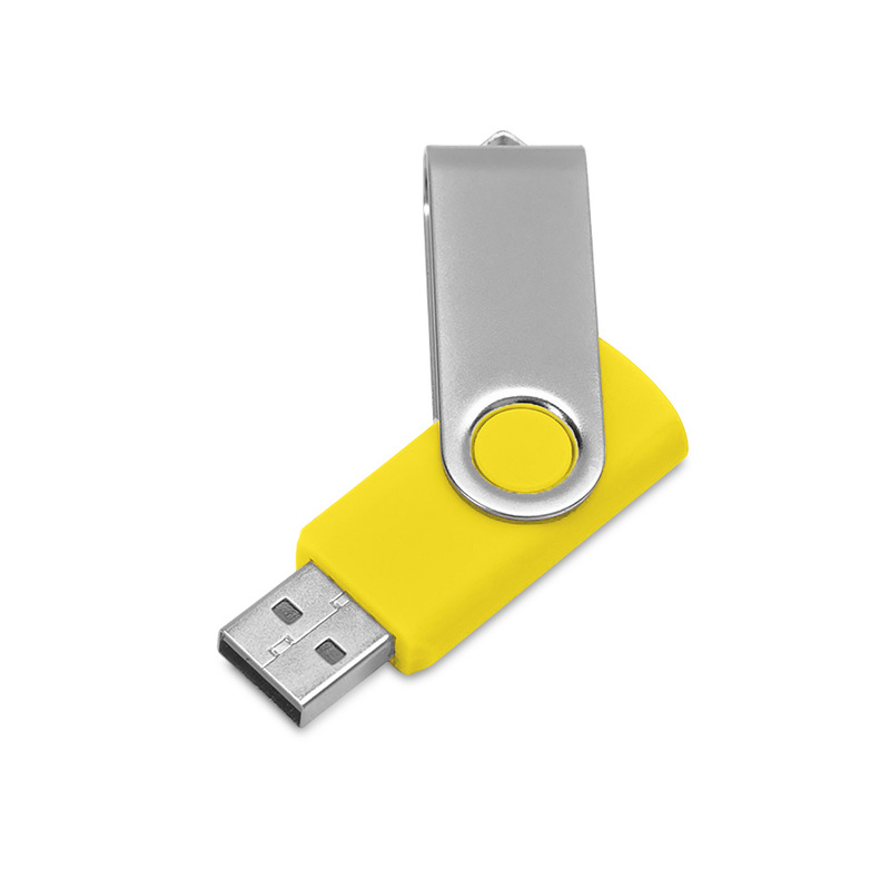 Флеш-карта USB 2.0 16 ГБ «Флэш С1», желтый с логотипом