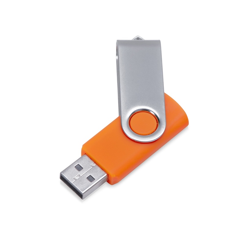 Флеш-карта USB 2.0 16 ГБ «Флэш С1», оранжевый с логотипом