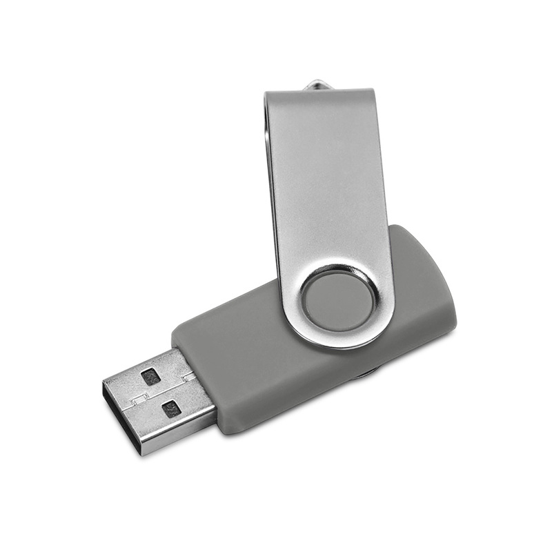 Флеш-карта USB 2.0 16 ГБ «Флэш С1», серый с логотипом