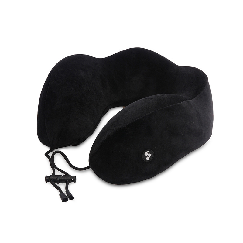 Подушка для путешествий с эффектом памяти Мемо "Bluewinder" Black с логотипом