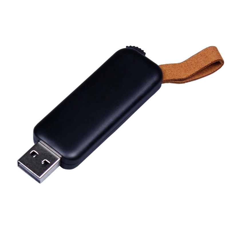 USB-флешка промо на 32 Гб прямоугольной формы, выдвижной механизм, черный с логотипом