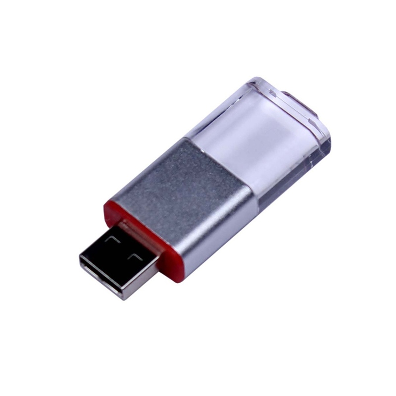 USB-флешка промо на 32 Гб прямоугольной формы, выдвижной механизм, красный с логотипом