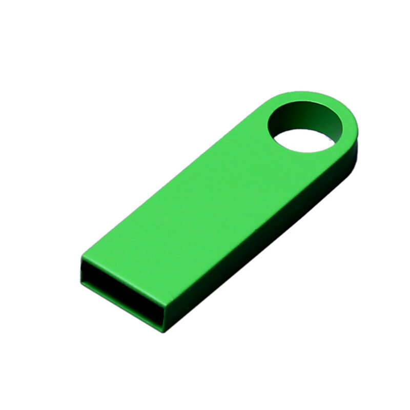 USB 2.0-флешка на 128 Гб с мини чипом и круглым отверстием, зеленый с логотипом