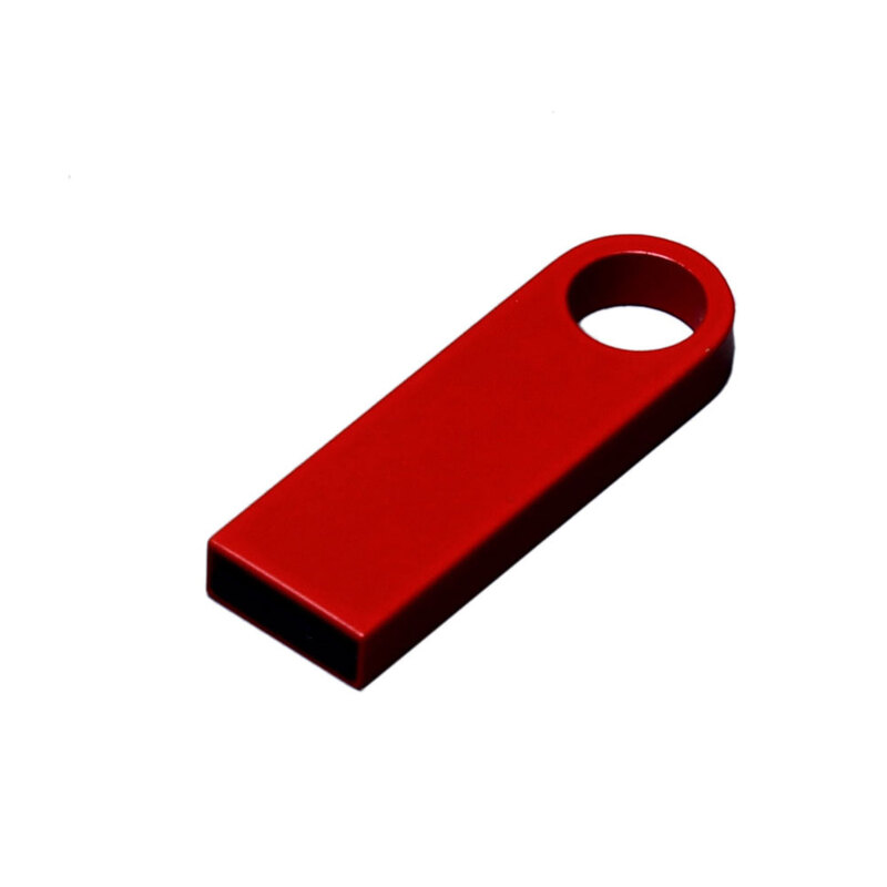 USB 3.0-флешка на 128 Гб с мини чипом и круглым отверстием, красный с логотипом