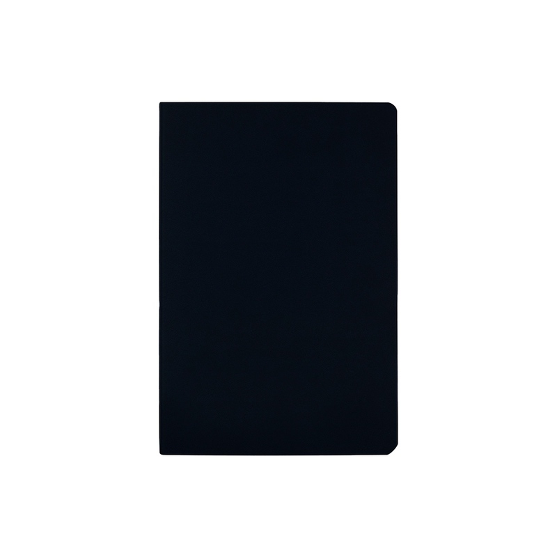 Бизнес тетрадь А5 "Megapolis flex" 60 л. soft touch клетка, темно-синий navy с логотипом