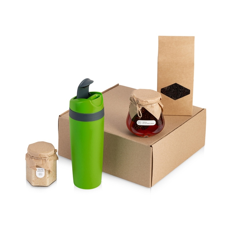 Подарочный набор Tea Cup Superior Honey 2.0, зеленый с логотипом