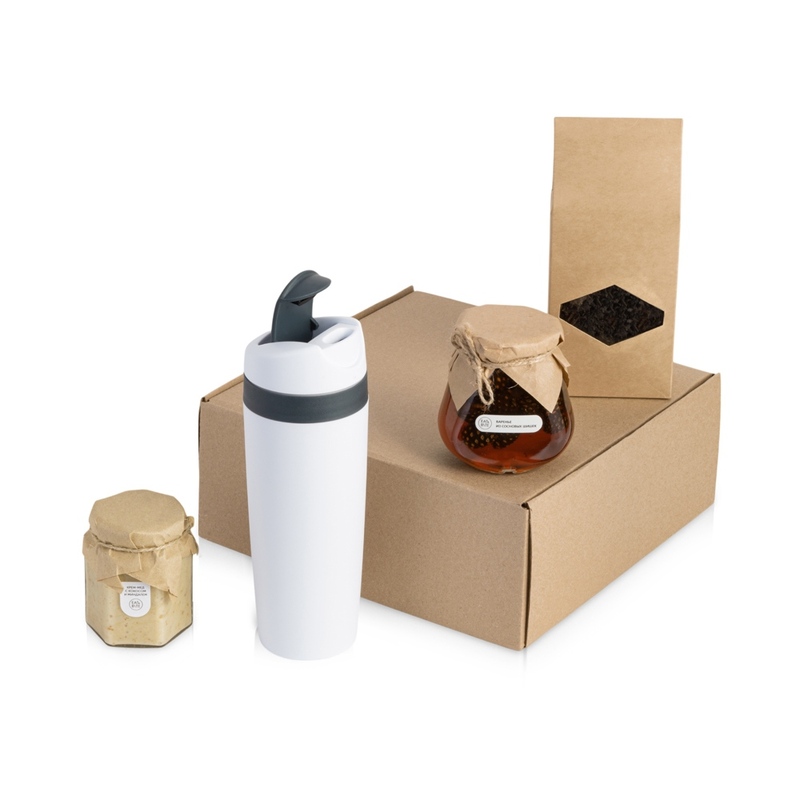 Подарочный набор Tea Cup Superior Honey 2.0, белый с логотипом