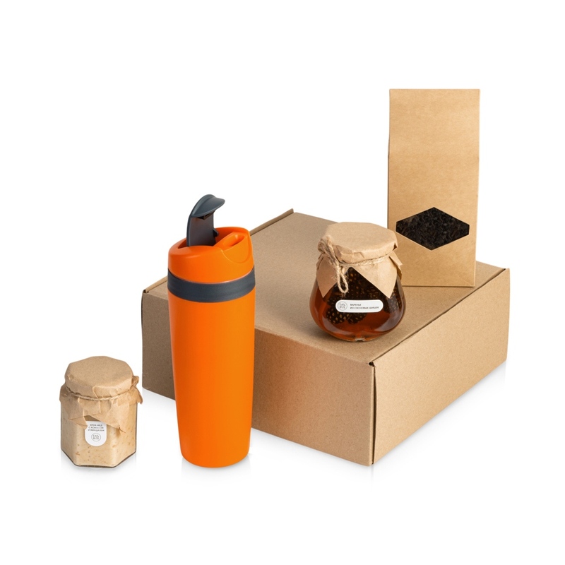 Подарочный набор Tea Cup Superior Honey 2.0, оранжевый с логотипом