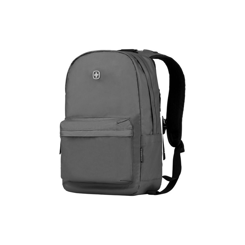 Рюкзак WENGER 18 л с отделением для ноутбука 14'' и с водоотталкивающим покрытием, серый с логотипом