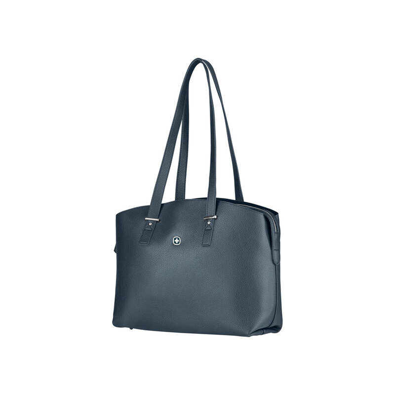 Сумка женская WENGER RosaElli с карманом для ноутбука 14", синяя, полиэстер, 37 x29x19 см с логотипом