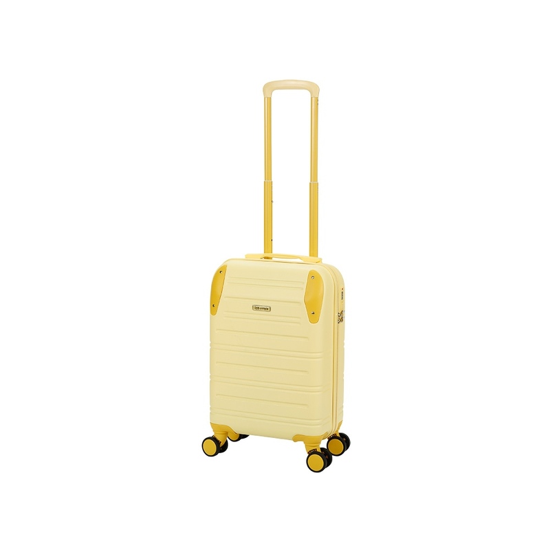 Чемодан TORBER В Отпуск, желтый, ABS-пластик, 36 х 22 х 55 см, 31 л, 2,4 кг с логотипом