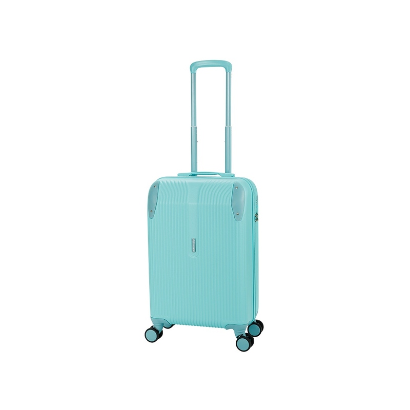 Чемодан TORBER В Отпуск, бирюзовый, ABS-пластик, 41 х 25 х 61 см, 48 л, 2,7 кг с логотипом