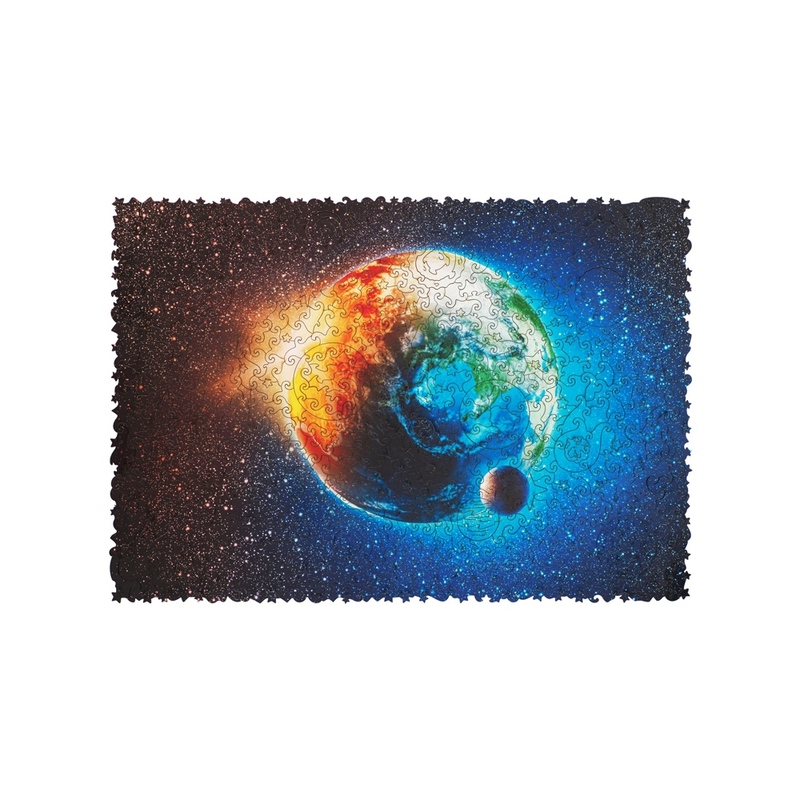 Деревянный пазл "Earth" с логотипом