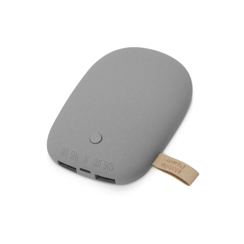 Универсальное зарядное устройство power bank в форме камня. 7800MAH. gray (Р) с логотипом