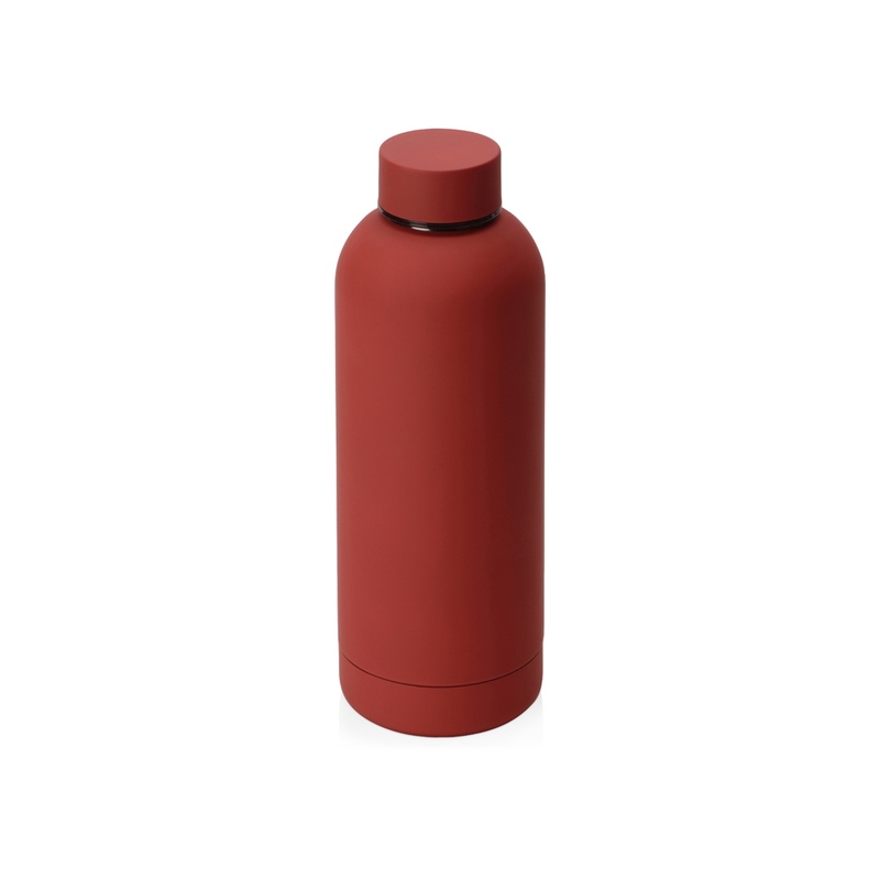 Вакуумная термобутылка "Cask" Waterline, soft touch, 500 мл, красный (P) с логотипом