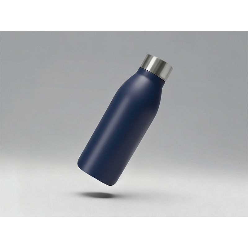 Вакуумная термобутылка "Brottle", темно-синий с логотипом