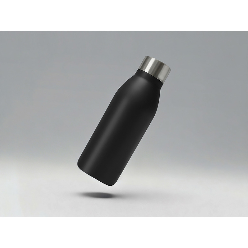 Вакуумная термобутылка "Brottle", черный с логотипом