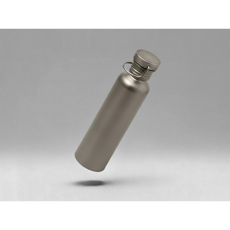 Бутылка для воды из титана "Titan", 750ml, темно-серый с логотипом