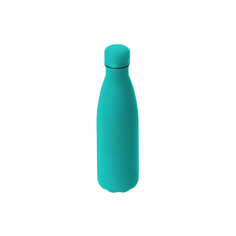 Термобутылка Актив Soft Touch, 500мл, бирюзовый с логотипом