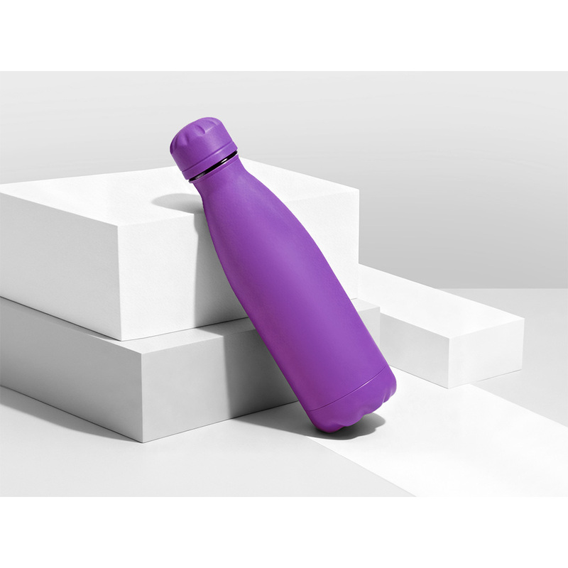 Вакуумная термобутылка "Vacuum bottle C1", soft touch, 500 мл, фиолетовый с логотипом