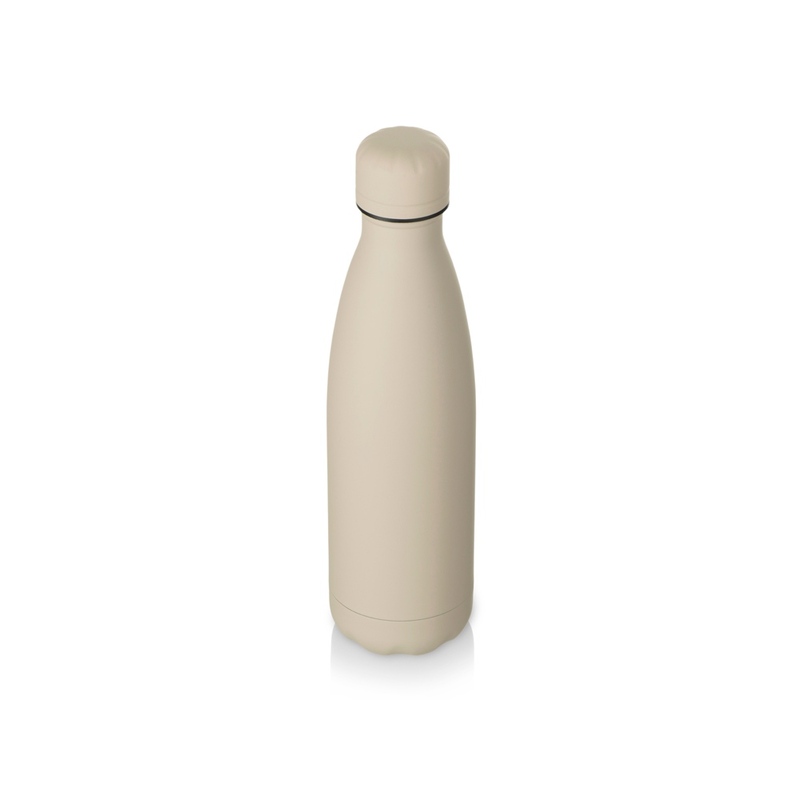 Термобутылка Актив Soft Touch, 500мл, бежевый с логотипом