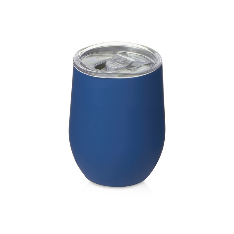 Термокружка "Vacuum mug C1", soft touch, 370мл, синий (Р) с логотипом