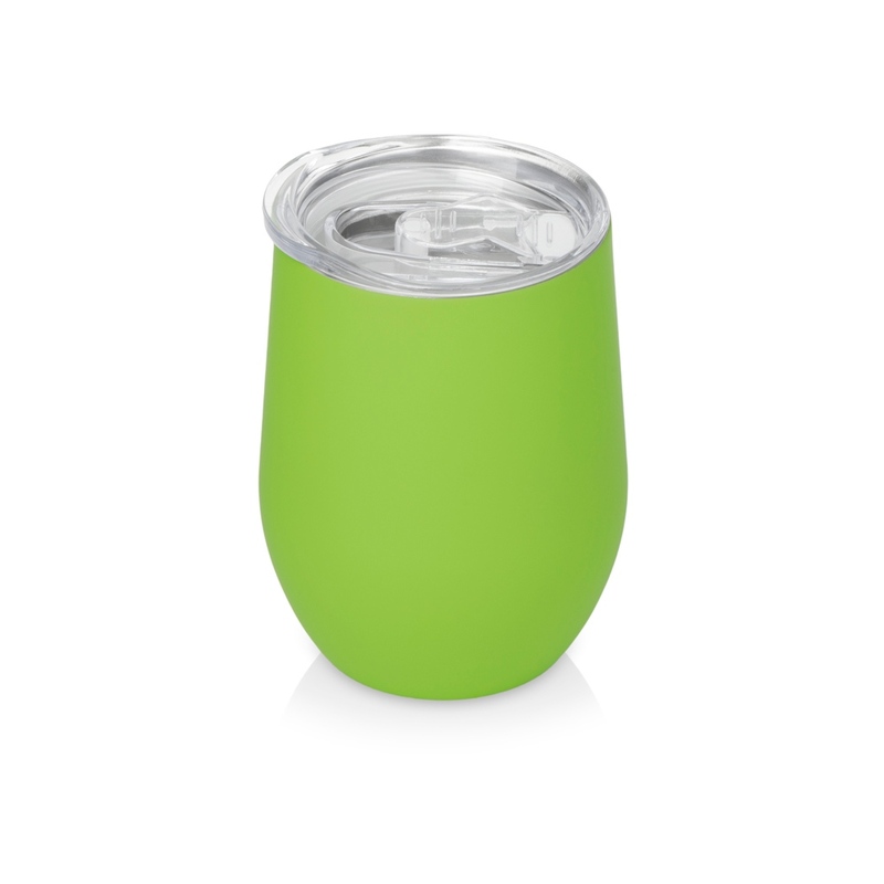 Термокружка "Vacuum mug C1", soft touch, 370мл, зеленое яблоко с логотипом