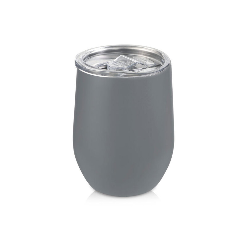Термокружка "Vacuum mug C1", soft touch, 370мл, серый с логотипом