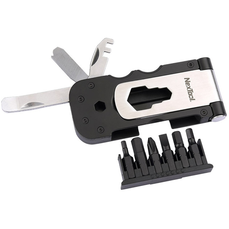 Мультитул Nextool Bicycle Tool, черный (NE0122) с логотипом