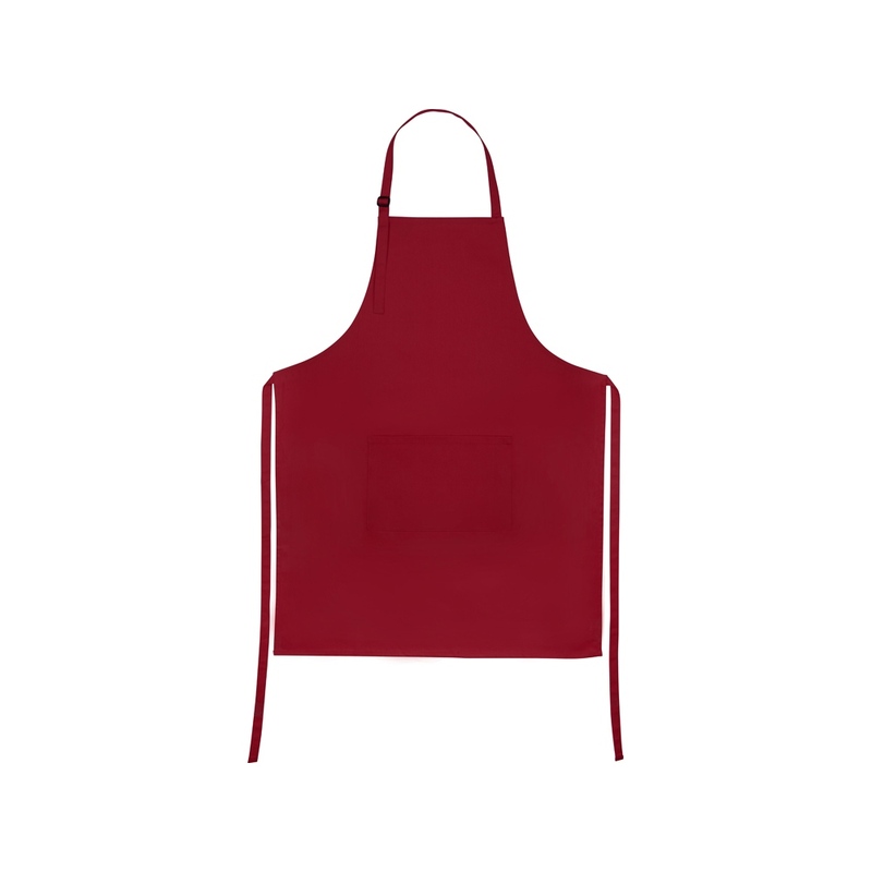 Хлопковый фартук 180gsm, бордо с логотипом