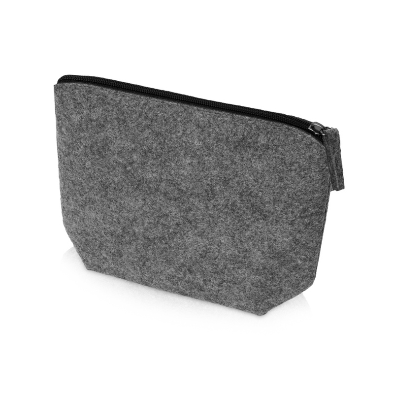 Косметичка Felt из RPET-фетра, серый с логотипом