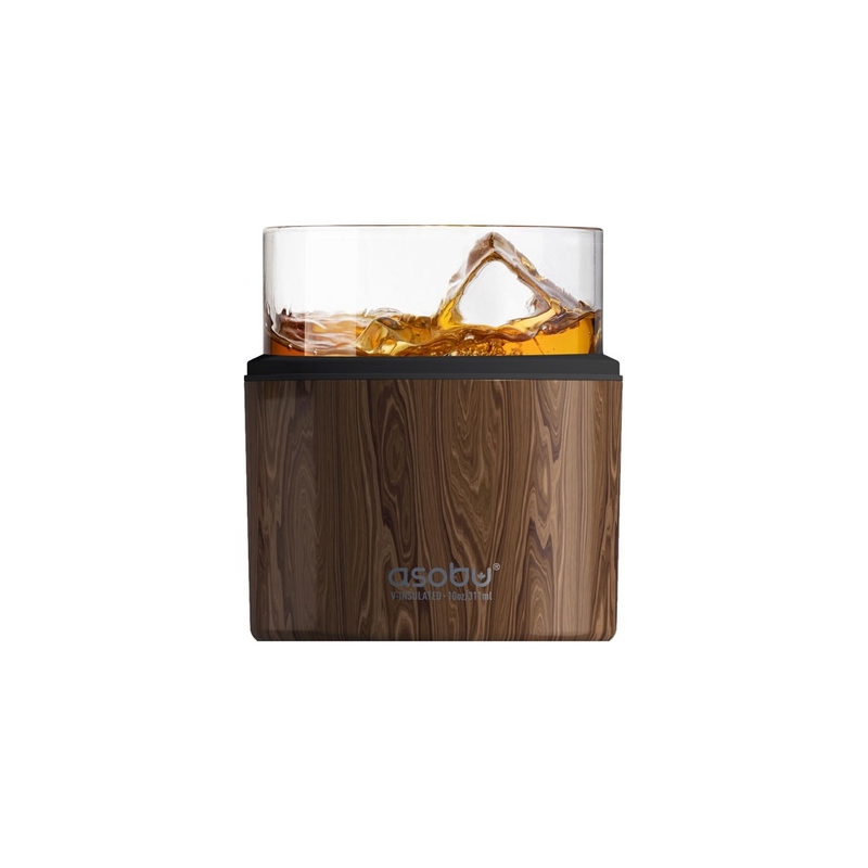 Тумблер для виски WHISKEY KUZIE, дерево с логотипом