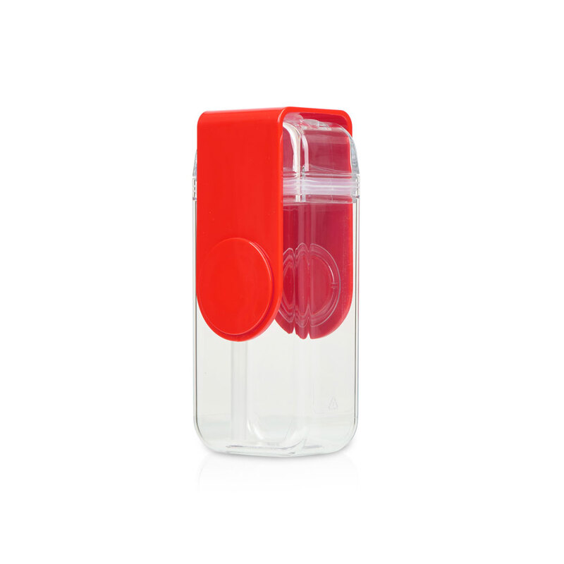 Бутылка для воды JUICY DRINK BOX, красный (Р) с логотипом