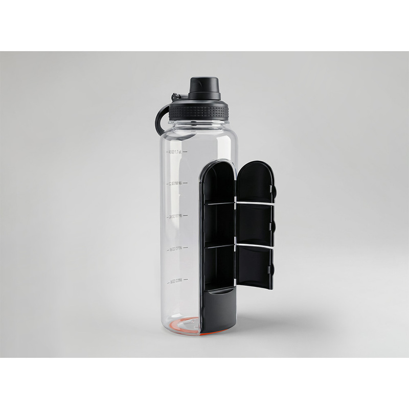 Бутылка для воды «Electrolyte», черный с логотипом